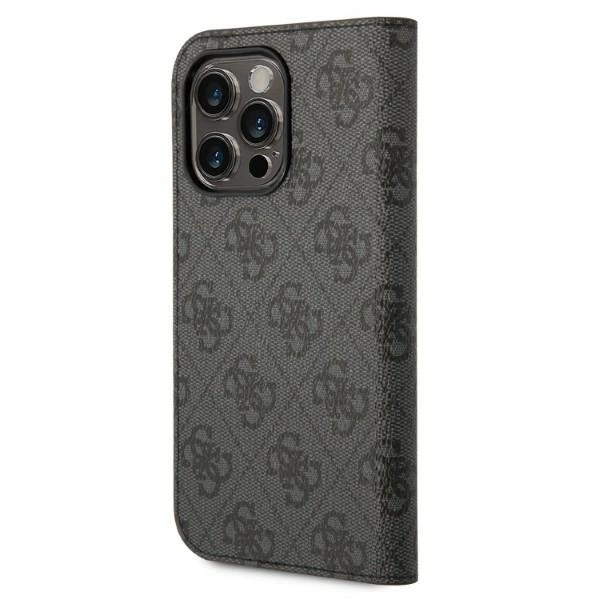 Etui Guess 4G Vintage Gold Logo na iPhone 14 Pro - czarne