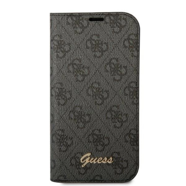 Etui Guess 4G Vintage Gold Logo na iPhone 14 Pro - czarne