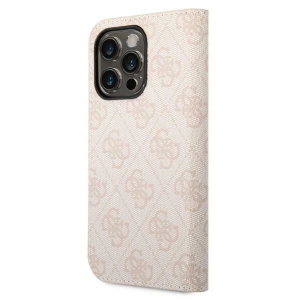 Etui Guess 4G Vintage Gold Logo na iPhone 14 Pro - różowe
