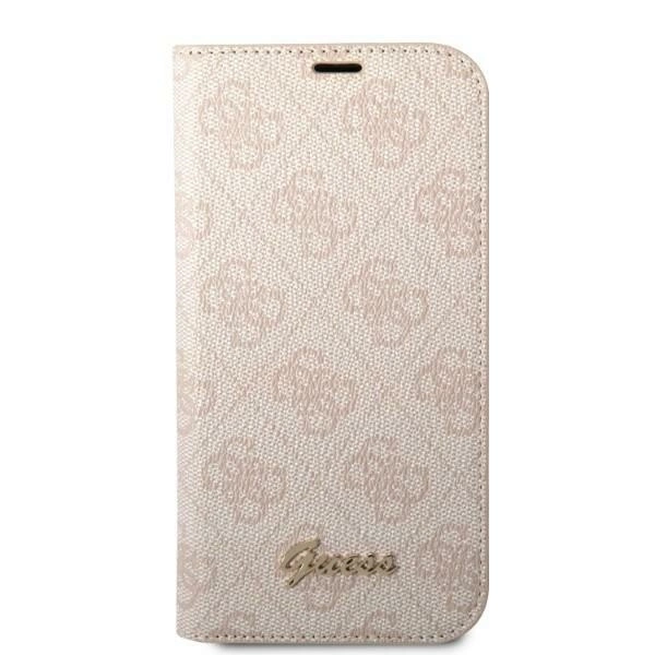 Etui Guess 4G Vintage Gold Logo na iPhone 14 Pro - różowe