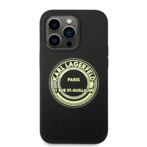 Etui Karl Lagerfeld Silicone RSG na iPhone 14 Pro - czarne