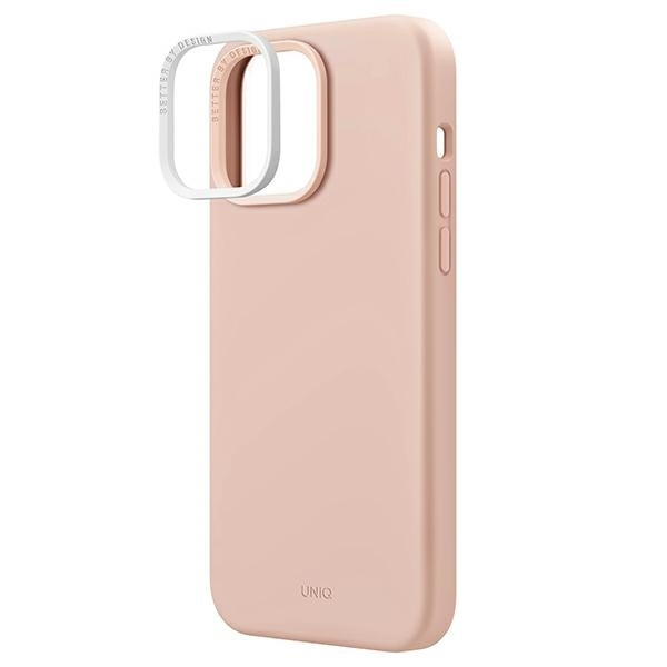Etui UNIQ Lino Hue Magclick Charging na iPhone 14 Pro - różowe