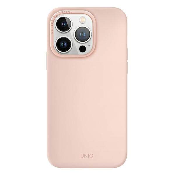 Etui UNIQ Lino Hue Magclick Charging na iPhone 14 Pro Max - różowe