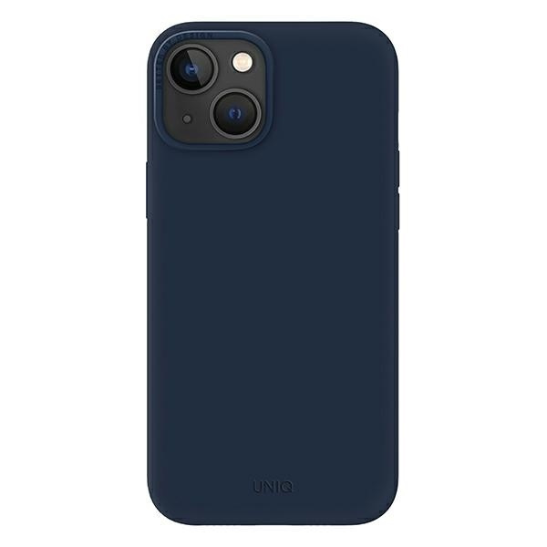 Etui Uniq Lino na iPhone 14 Plus - niebieskie