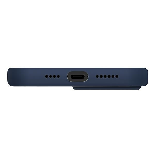 Etui Uniq Lino na iPhone 14 Plus - niebieskie