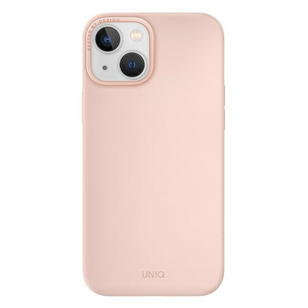 Etui Uniq Lino na iPhone 14 Plus - różowe