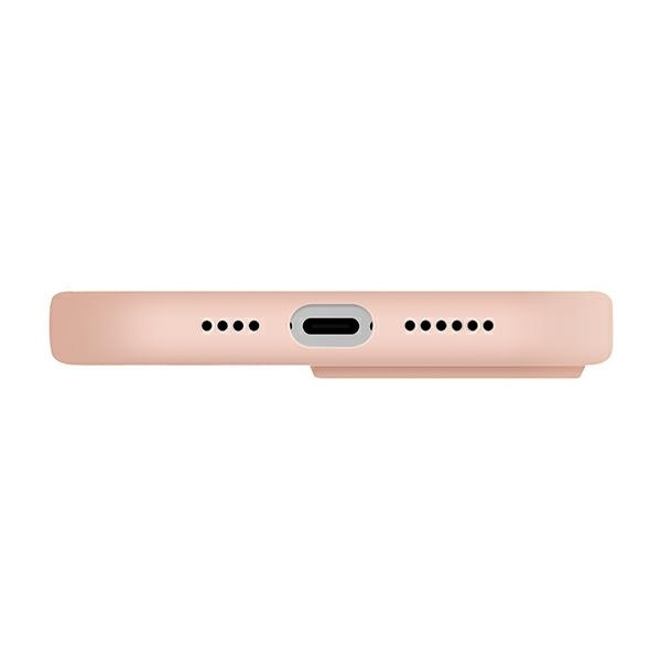 Etui Uniq Lino na iPhone 14 Plus - różowe