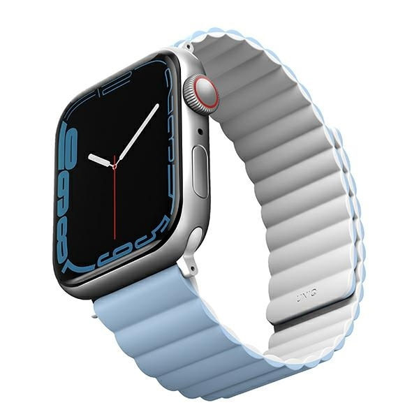 Pasek Uniq Revix na Apple Watch 1/2/3/4/5/6/7/8/SE/SE2/Ultra 42/44/45/49mm - biało-niebieski