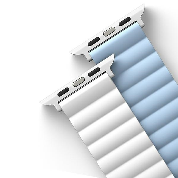 Pasek Uniq Revix na Apple Watch 1/2/3/4/5/6/7/8/SE/SE2/Ultra 42/44/45/49mm - biało-niebieski