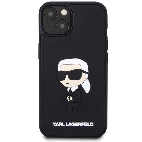Etui Karl Lagerfeld Rubber Ikonik 3D na iPhone 14 Plus - czarne