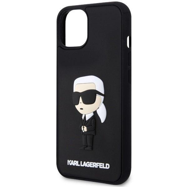 Etui Karl Lagerfeld Rubber Ikonik 3D na iPhone 14 Plus - czarne