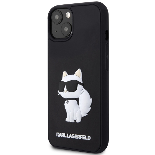 Etui Karl Lagerfeld Rubber Choupette 3D na iPhone 14 Plus - czarne