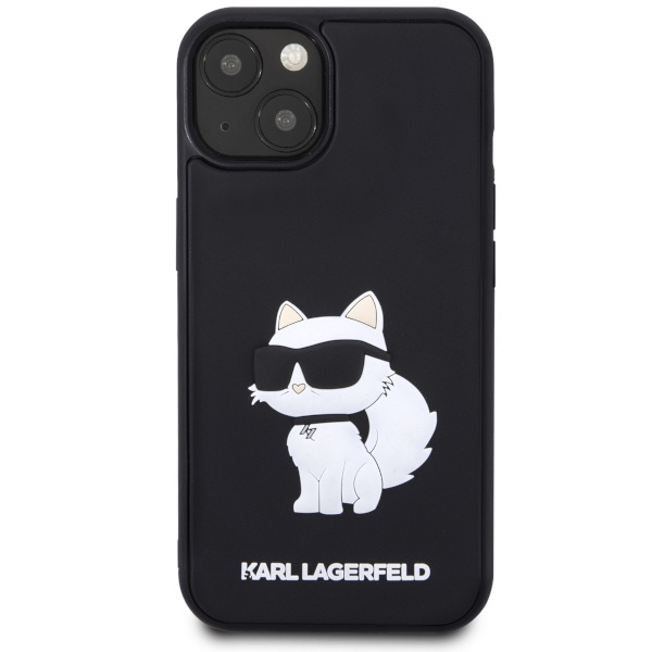 Etui Karl Lagerfeld Rubber Choupette 3D na iPhone 14 Plus - czarne