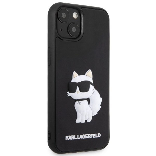 Etui Karl Lagerfeld Rubber Choupette 3D na iPhone 14 Plus - czarne