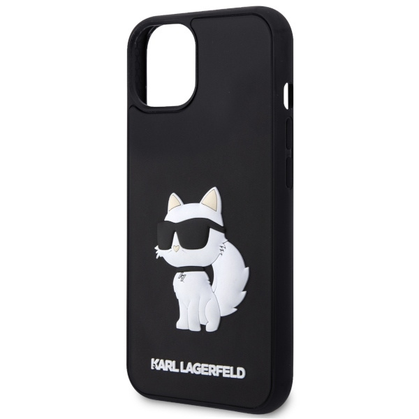 Etui Karl Lagerfeld Rubber Choupette 3D na iPhone 14 Plus - czarne