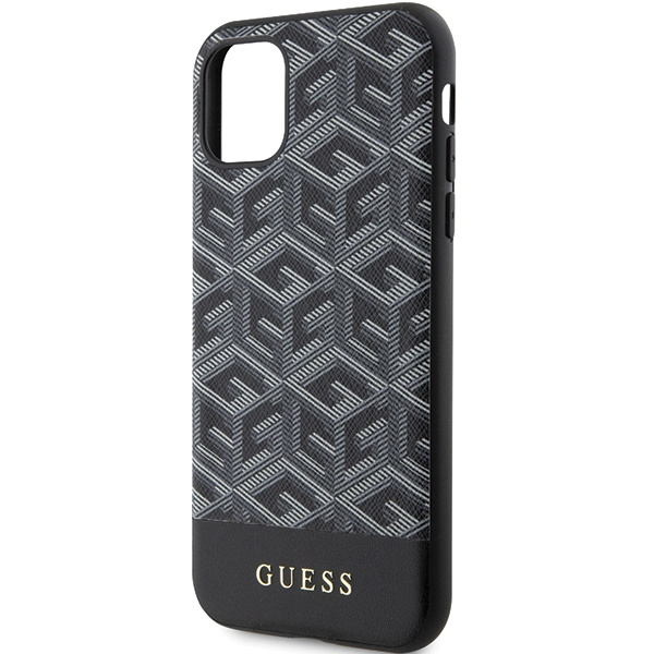 Guess GUHMN61HGCFSEK iPhone 11 / Xr 6.1" czarny/black hardcase GCube Stripes MagSafe