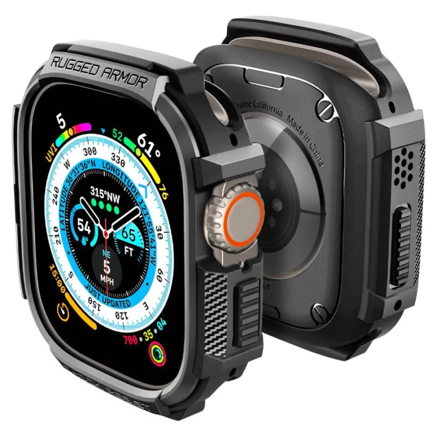Etui Spigen Rugged Armor na Apple Watch Ultra (49 mm) - czarny mat