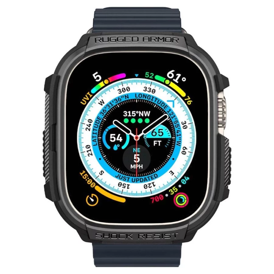Etui Spigen Rugged Armor na Apple Watch Ultra (49 mm) - czarny mat