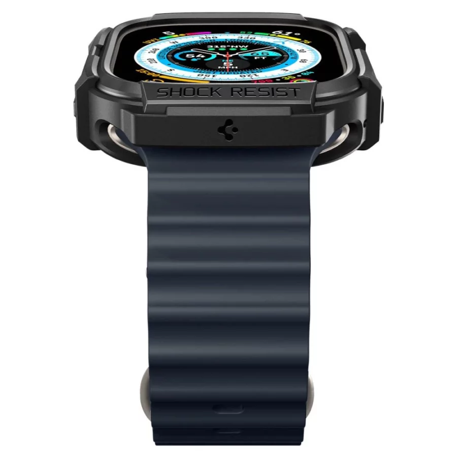 Etui Spigen Rugged Armor na Apple Watch Ultra (49 mm) - czarny mat