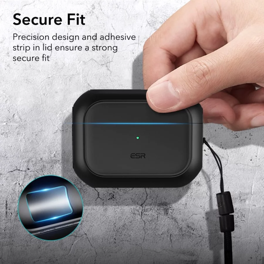 ESR Orbit Halolock z MagSafe na Apple AirPods Pro 1 / 2 - czarne