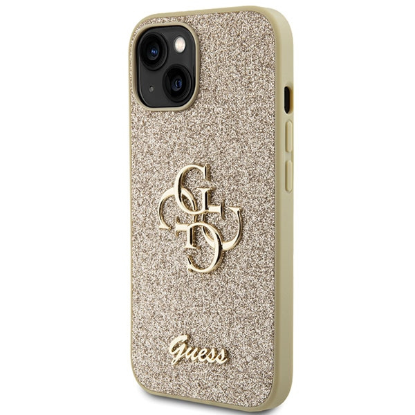 Guess GUHCP15MHG4SGD iPhone 15 Plus / 14 Plus 6.7" złoty/gold hardcase Glitter Script Big 4G