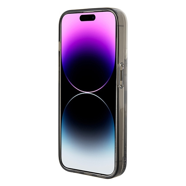 KARL LAGERFELD KLHCP15LLKCNSK IPHONE 15 PRO 6.1" TRANSPARENT HARDCASE LIQUID GLITTER CHOUPETTE