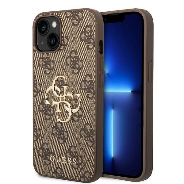 Guess GUHCP15S4GMGBR iPhone 15 / 14 / 136.1" brązowy/brown hardcase 4G Big Metal Logo