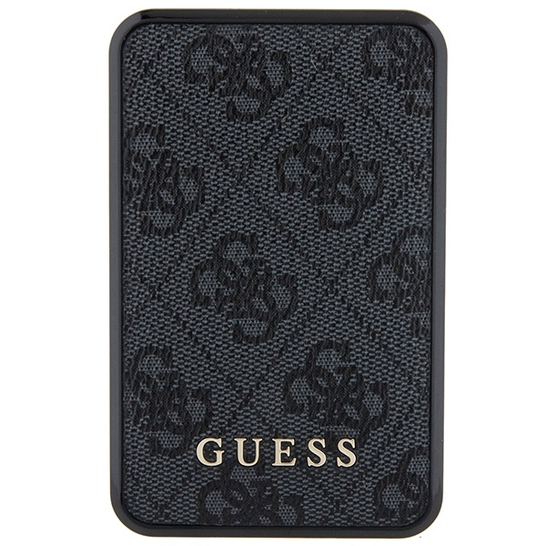 Guess Powerbank 18W GUPB10DP4GEGK10000mAh czarny/black 4G Leather Metal Logo