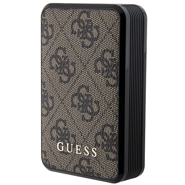 Guess Powerbank 18W GUPB10DP4GEGW10000mAh brązowy/brown 4G Leather Metal Logo