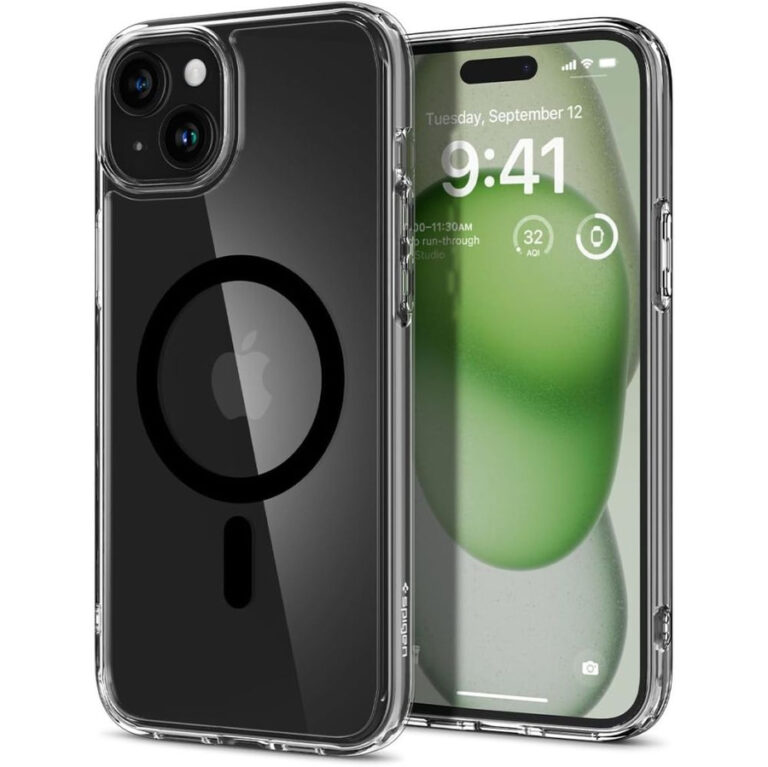Etui Spigen Ultra Hybrid Mag z MagSafe na iPhone 15 - czarne