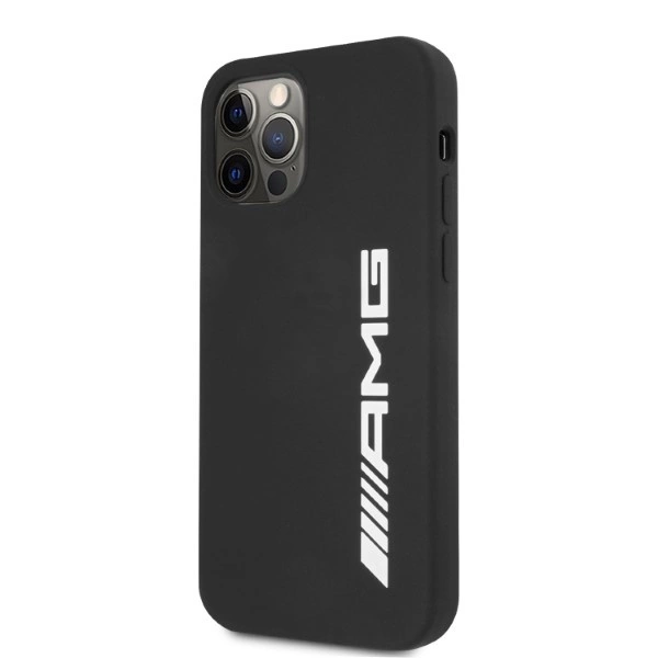 Etui AMG Silicone Big Logo na iPhone 12 Pro Max - czarne