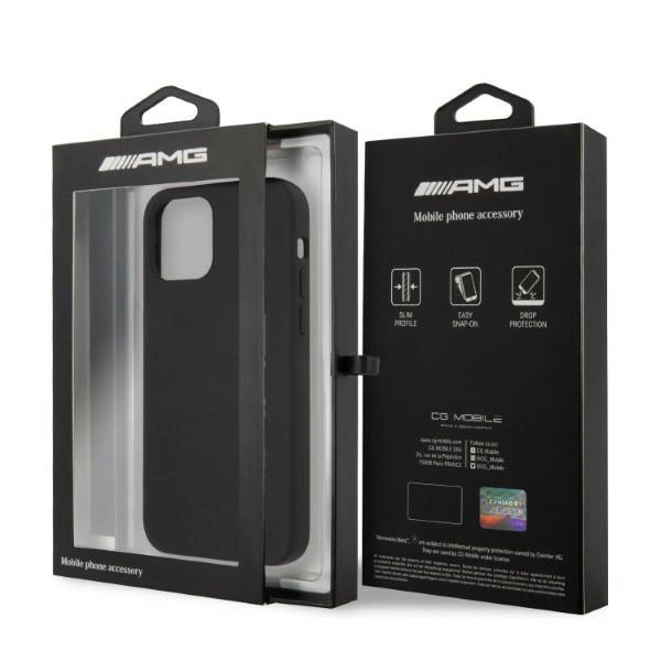 Etui AMG Silicone Big Logo na iPhone 12 Pro Max - czarne