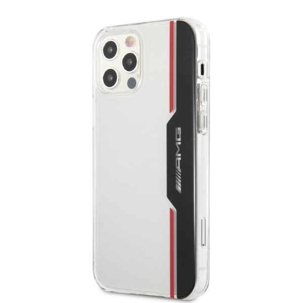 Etui AMG Electroplate Vertical na iPhone 12 / iPhone 12 Pro - przezroczyste