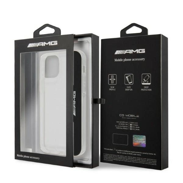 Etui AMG Electroplate Vertical na iPhone 12 / iPhone 12 Pro - przezroczyste