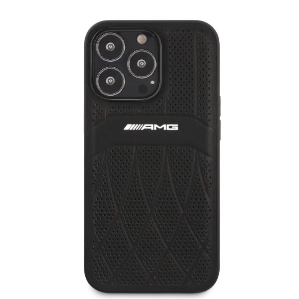 Etui AMG Leather Curved Lines na iPhone 13 Pro / iPhone 13 - czarne