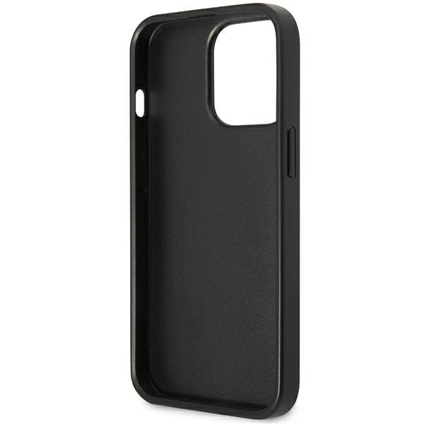 Etui Guess 4G Triangle Logo Cardslot na iPhone 13 Pro / 13 - czarne