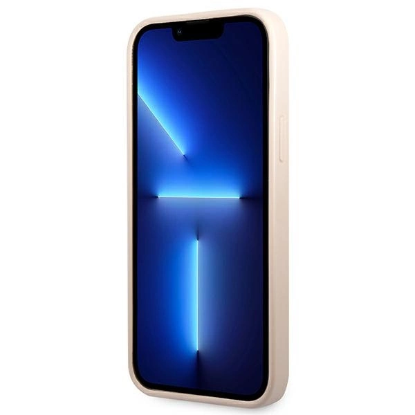 Etui Guess 4G Triangle Logo Cardslot na iPhone 13 Pro / 13 - różowe