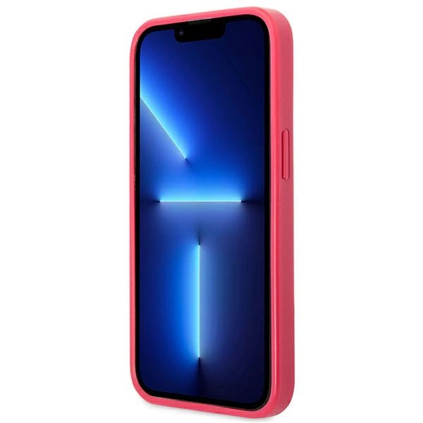 Etui Guess Saffiano 4G Small Metal Logo na iPhone 13 Pro / 13 - różowe