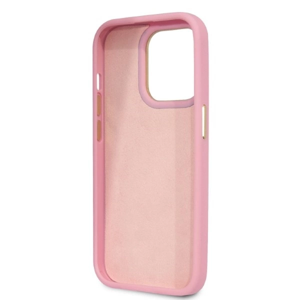 Etui Guess Croco Collection na iPhone 14 Pro - różowe