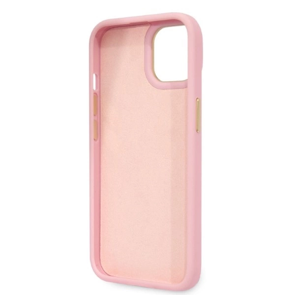 Etui Guess Croco Collection na iPhone 14 Plus - różowe