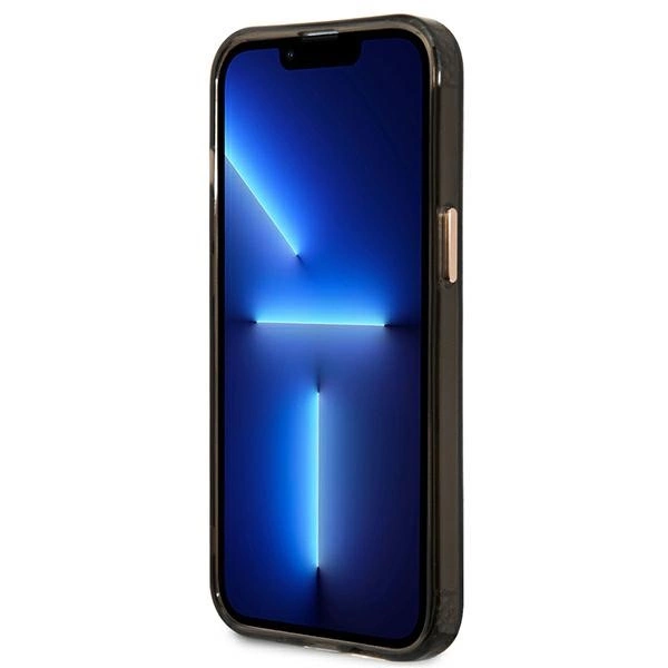Etui Guess Gold Outline Translucent MagSafe na iPhone 13 Pro / iPhone 13 - czarne