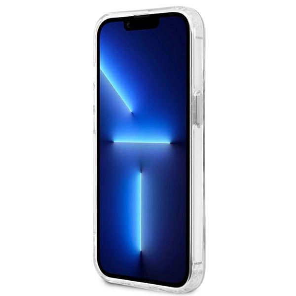 Etui Guess Metal Outline MagSafe na iPhone 13 Pro / iPhone 13 - srebrne