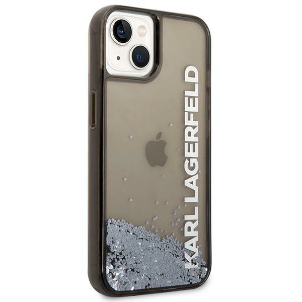 Etui Karl Lagerfeld Liquid Glitter Elong na iPhone 14 Plus - czarne