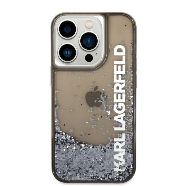 Etui Karl Lagerfeld Liquid Glitter Elong na iPhone 14 Pro Max - czarne