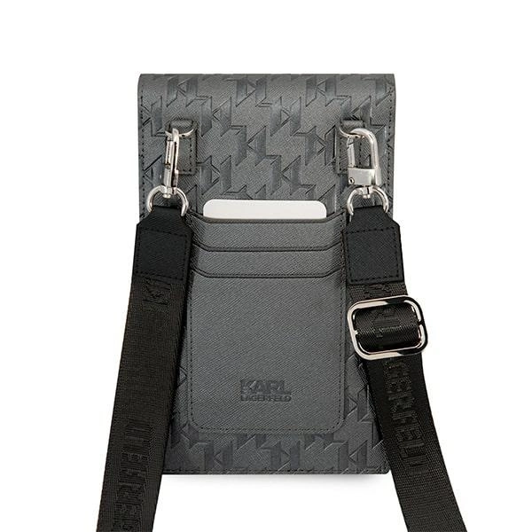 Torebka Karl Lagerfeld Ikonik Karl Monogram Patch - srebrna