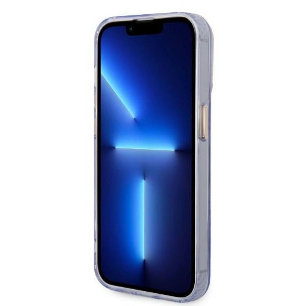 Etui Guess Gold Outline Translucent MagSafe na iPhone 14 Pro Max 6,7" - purpurowe