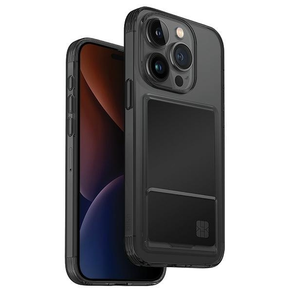 Etui UNIQ Air Fender ID Cardslot do iPhone 15 Pro Max - szare
