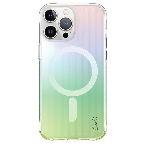 Etui UNIQ Coehl Linear Magnetic Charging do iPhone 15 Pro Max - opalizujące