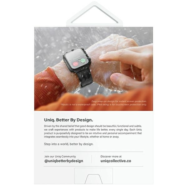 UNIQ etui Nautic Apple Watch Series 7/8/ 9 41mm przezroczysty/dove clear