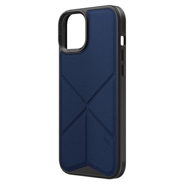 Etui UNIQ Transforma Magclick Charging na iPhone 14 Plus - niebieskie